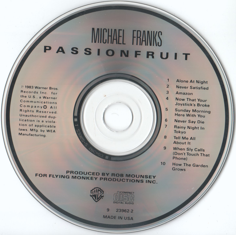 Michael Franks Passionfruit CD [1983]