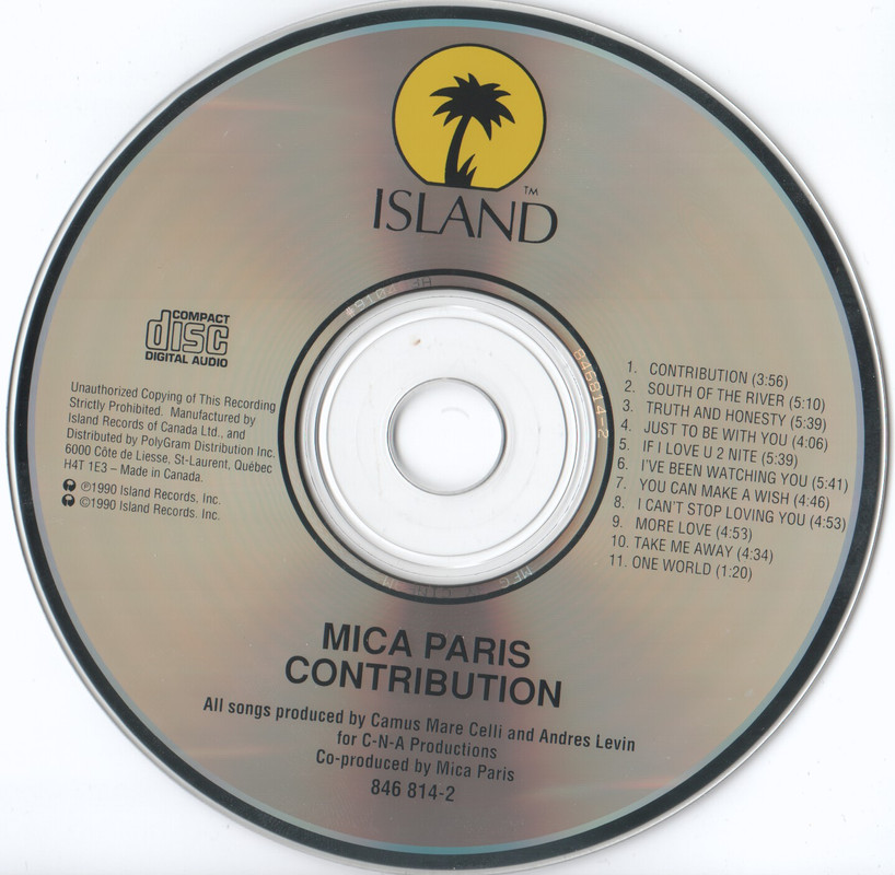 Contribution Mica Paris CD [1990]