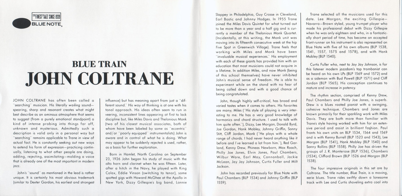 John Coltrane Blue Train BOOK 1 [1957]