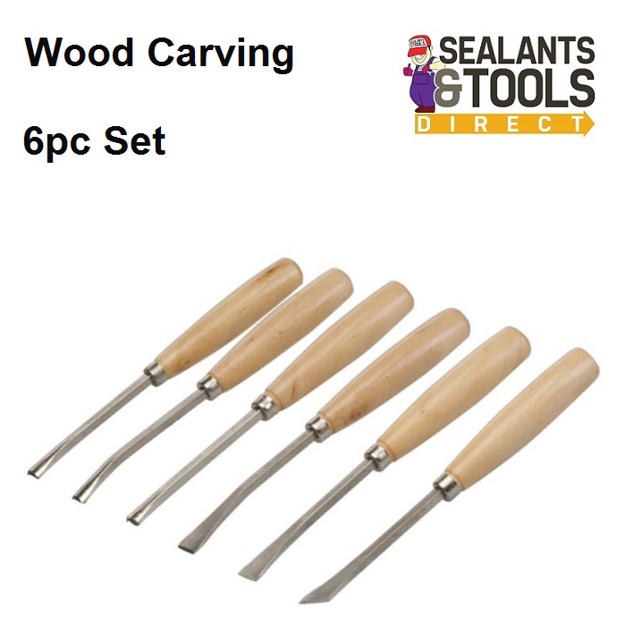 Silverline Wood Carving Small Mixed Chisel 6 Piece Set 250234