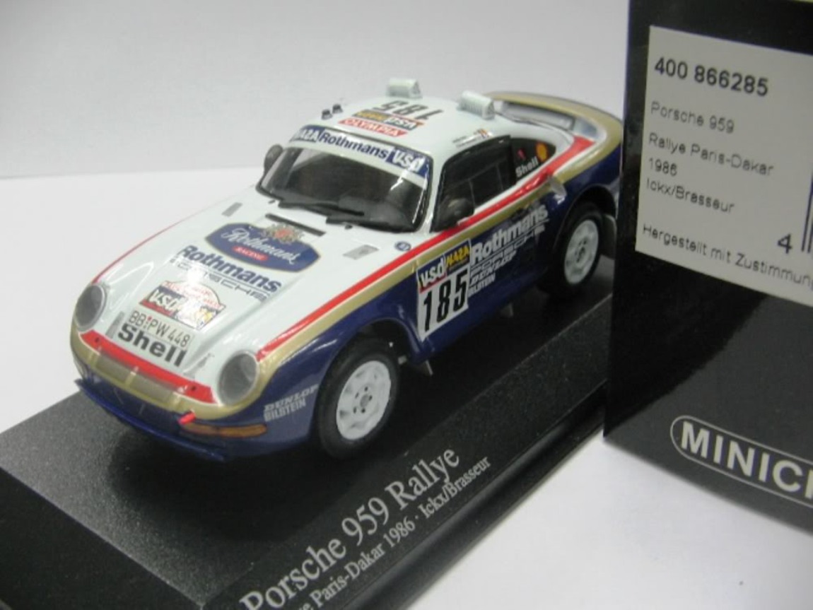 【MINICHAMPS】Porsche 959 Rallye #185 1986 WOW EXTREMELY RARE Porsche 959 #185 Ickx Paris Dakar 1986 1