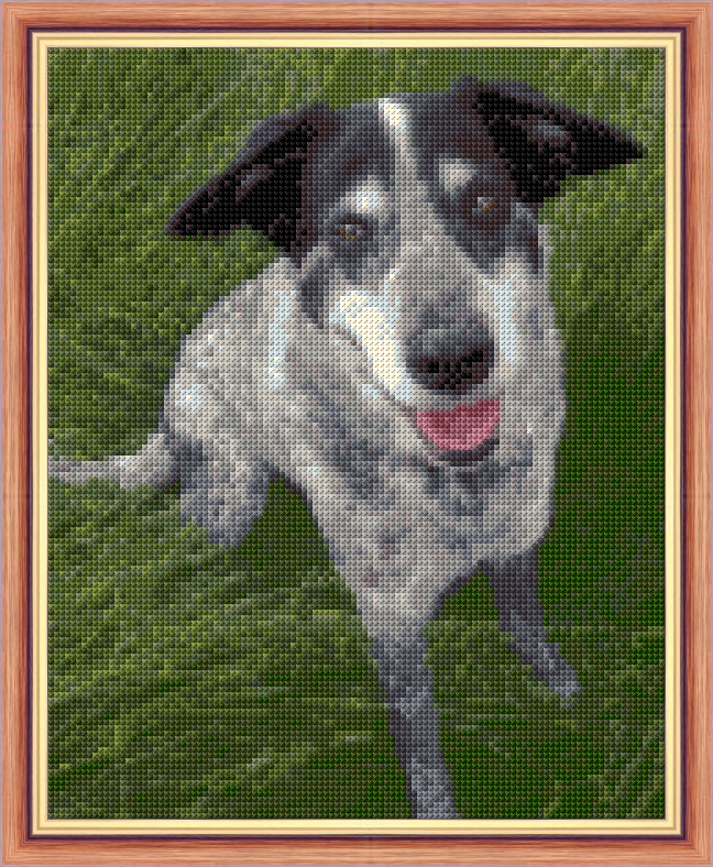 Cross Stitch Kit 8/" x 10/" 14 Count Aida Anchor Labrador Dog in Brown /& Black