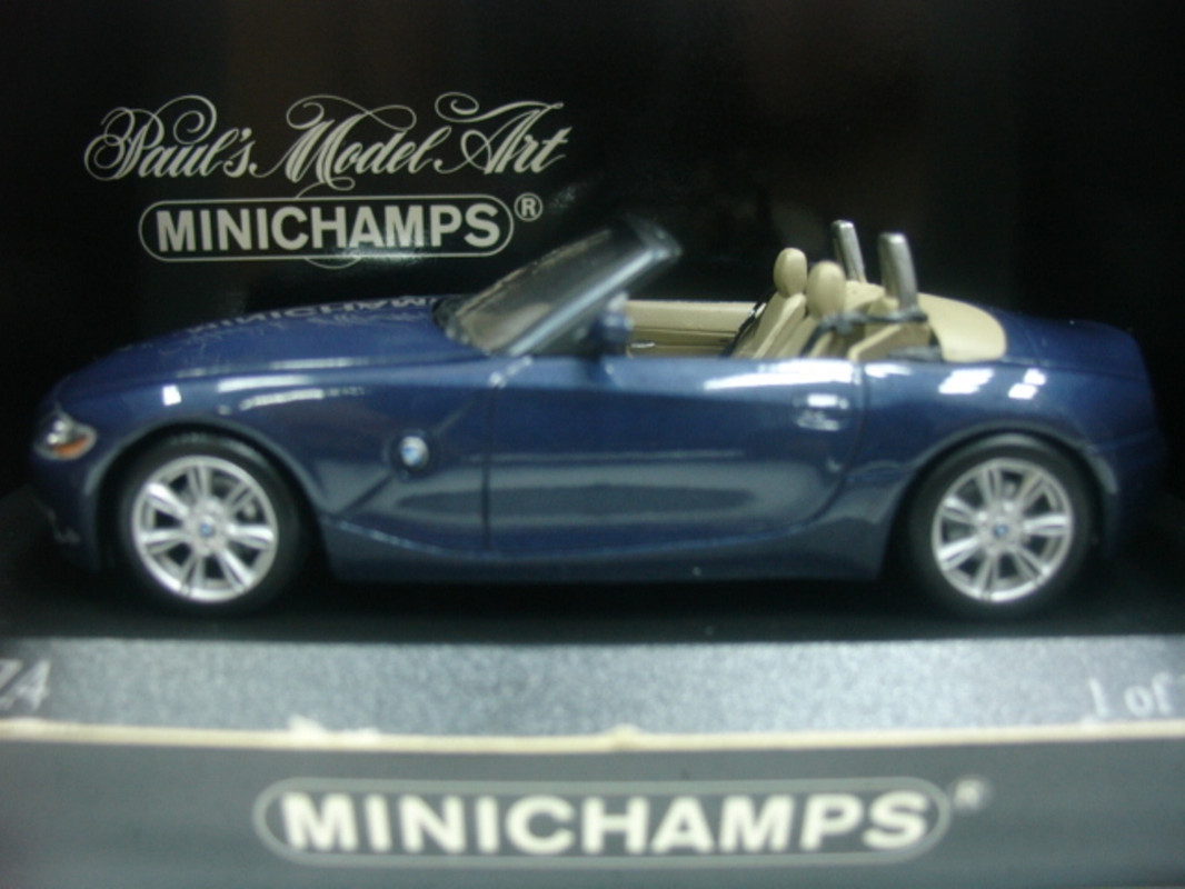WOW EXTREMELY RARE BMW Z4 2.2 Roadster E85 2002 Blue 1:43