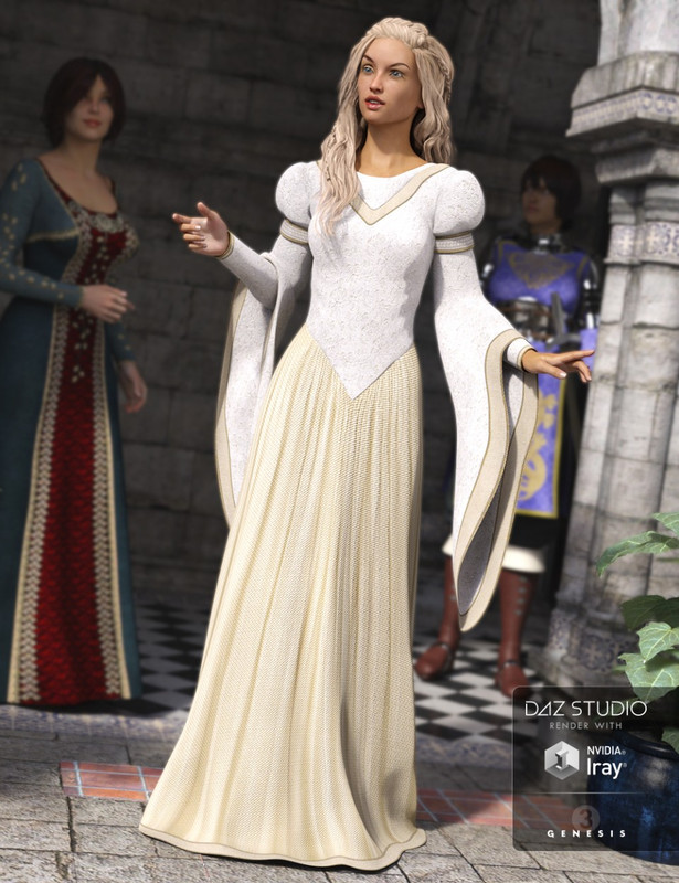 daz3d medieval princess dress main
