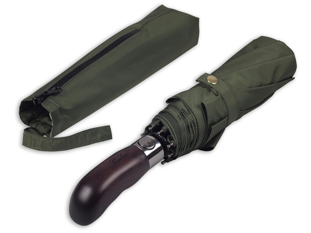 BALIOS Verde Oliva Double Canopy Umbrella VERO LEGNO AUTO Apri /& Chiudi Antivento