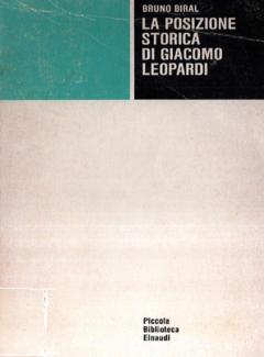 Bruno Brial - La posizione storica di Giacomo Leopardi (1974) - ITA