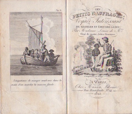 MADAME LOUISE DE M - Les petits naufrags; Voyage Intressant de Georges et Edouard Leduc; Par Madame Louise de M   . Orn de quatre Jolies Gravures