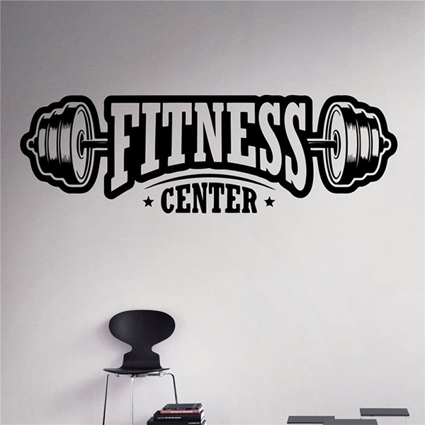 Fitness Center Weight Lifting Wall Sticker Sport Gym Workout