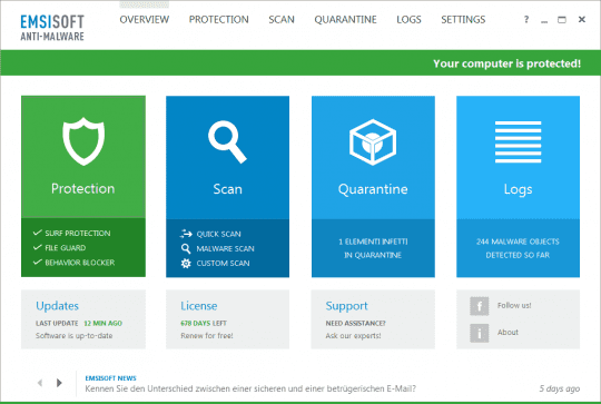 Anti virus malware Emsisoft Anti-Malware Anti virus malware Emsisoft Anti-Malware