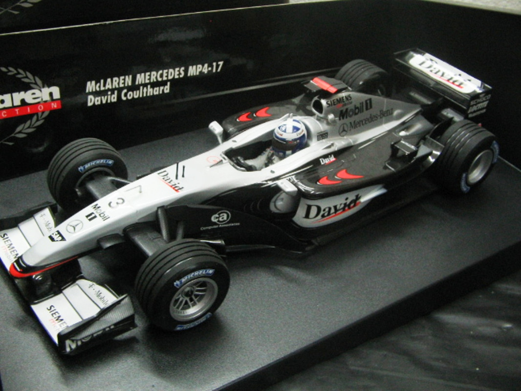 【ミニチャンプス　マクラーレン　メルセデス　MP4-17D 2002年1/18】 WOW EXTREMELY RARE McLaren MP4/17 David Coulthard French GP