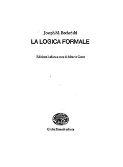 Joseph Bochenski - La logica formale (1972) - ITA