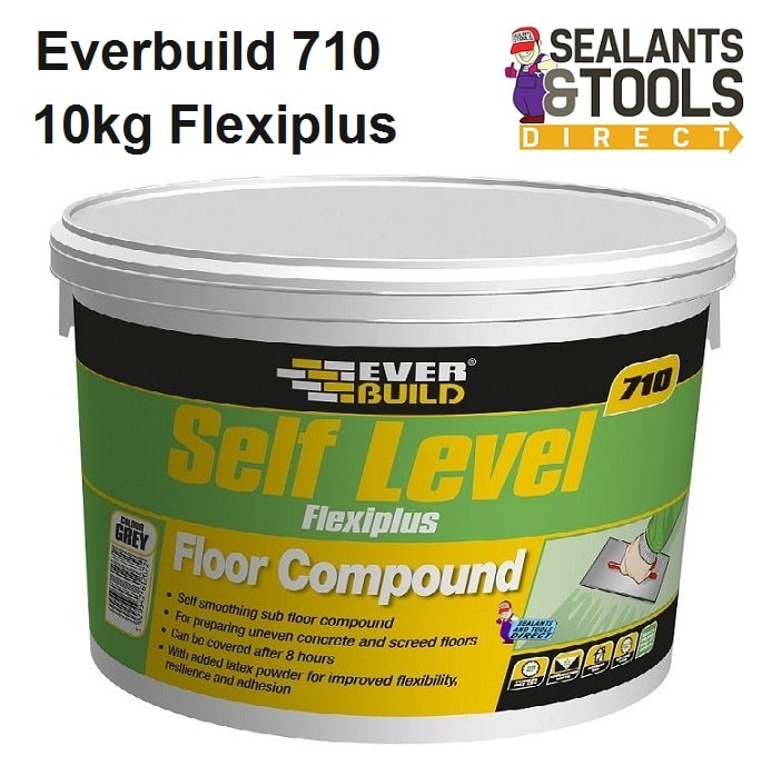 Everbuild 710 Self Level Flexiplus Floor Compound Levelling 10Kg Tub