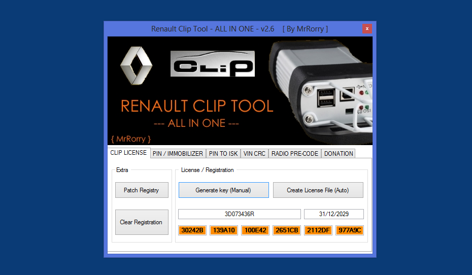 Patch D Installation Renault Can Clip Tool
