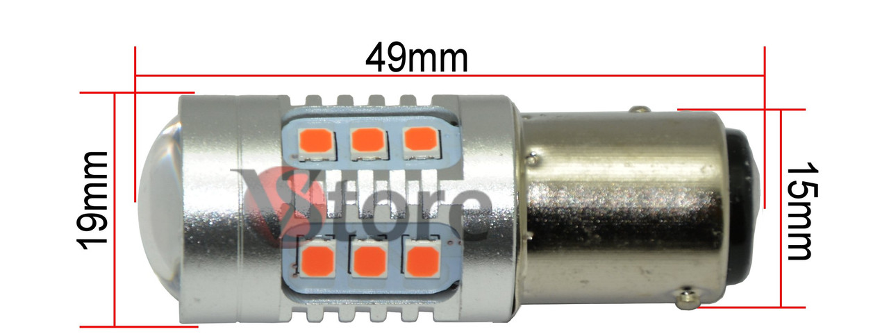 Led_1157_15smd_rosso_misure