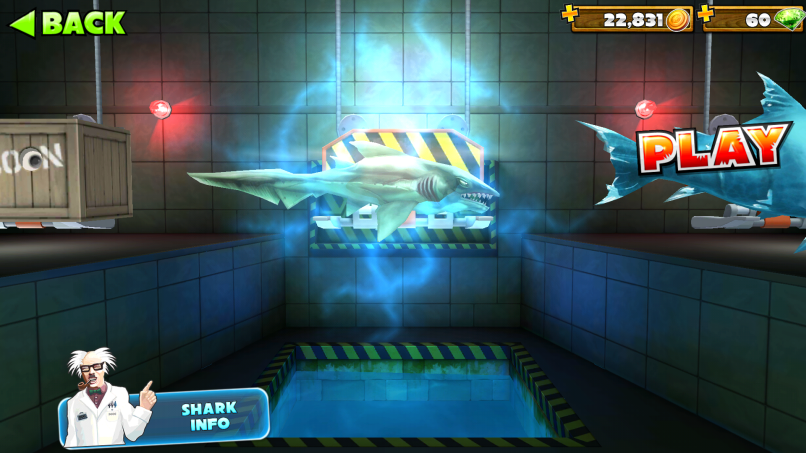 hungry shark evolution map space
