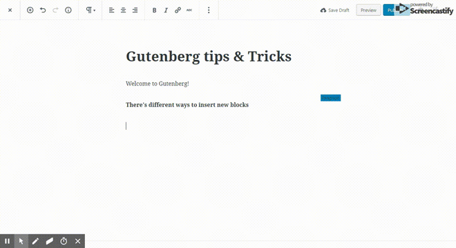 How to insert blocks with Gutenberg | WordPress Bloggers: Must Know Gutenberg Tips & Tricks
