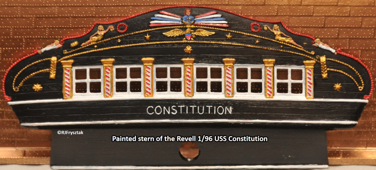 Painted stern of USS Constitution
