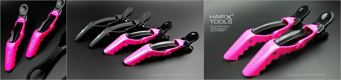 Salon Grade 11.5cm Hairdressing Shark Croc Gorilla Styling Holding Grip Hair Clips (Color In # Shocking Pink)
