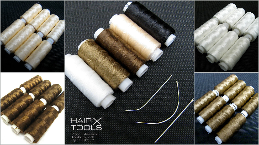 Nylon Hair Track Weft Weave Sew Thread Needle J I C For Clip