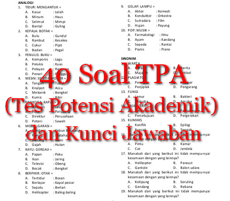 Soal Tes Potensi Akademik dan Kunci Jawaban Soal_tes_potensi_akademik_dan_kunci_jawaban