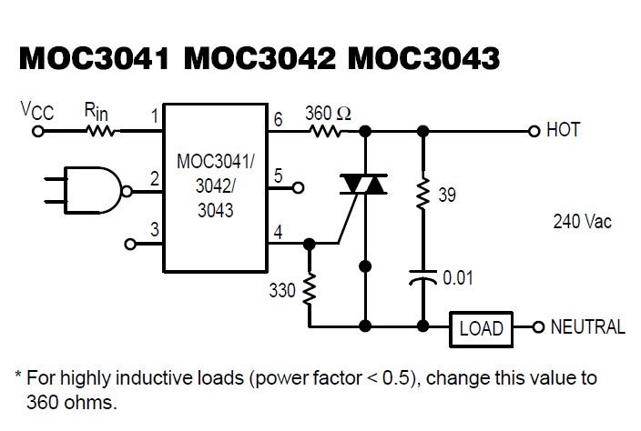 Мос3041 схема включения