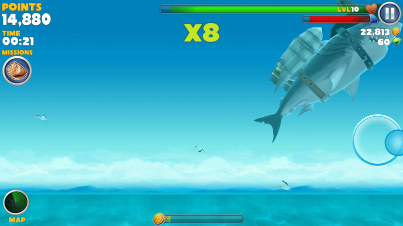 android hungry shark evolution map