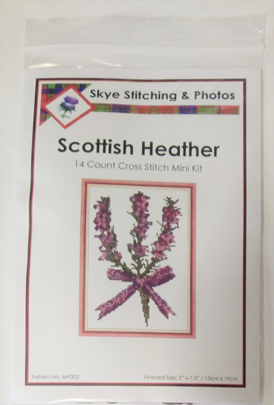 HEATHER 14 Count Aida Scottish Mini Cross Stitch Kit 6.5/" x 8/" Celtic Cross