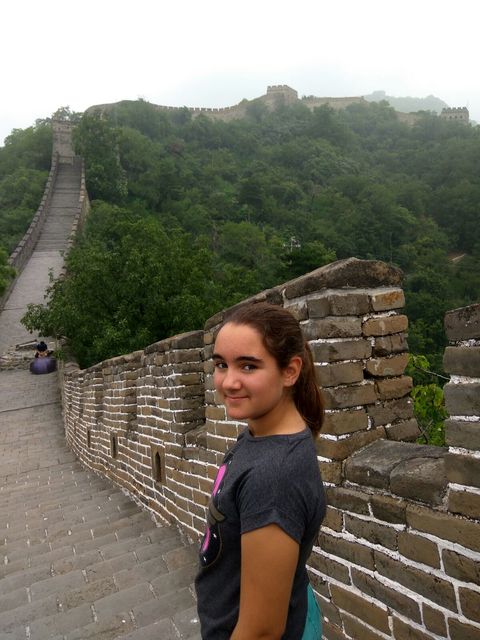 La muralla china y estadio - Keira en China (3)