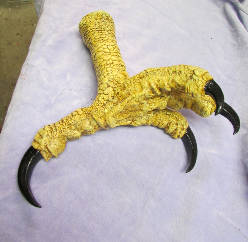 Huge Haast eagle replica foot talon claw raptor dinosaur fossil bird finished